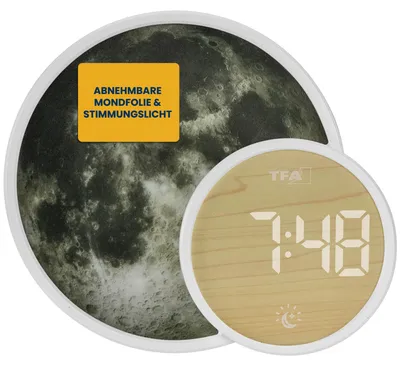 Produktbild von Lichtwecker digital TFA Dostmann 60.2050 mit Stimmungslicht, Nachtlicht, weiß