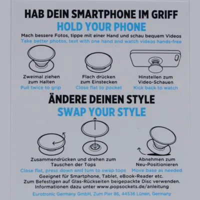 Produktbild von PopSockets Luxe PopGrip - Tidepool Halo White