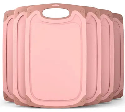 Productafbeelding van Kunststof Ontbijtplankjes Set van 6 - Vaatwasmachinebestendig - Roze