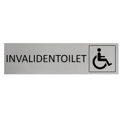Produktbild von CombiCraft Aluminium Türschild mit Invalidentoilet 165x45mm