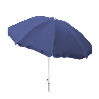 Produktbild von Sonnenschirm knickbar Ø 1,8 m Garten Balkon Strand Schirm UV30+ blau