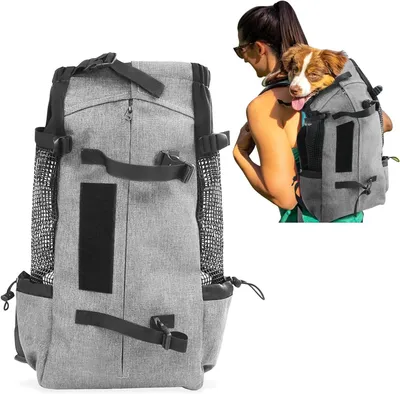 Immagine prodotto di Zaino per animali domestici - Borsa da trasporto - Viaggi con animali - Design traspirante - Fino a 165 kg - Grigio
