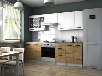 Obrázek produktu pro Kuchyňská linka PAMELA 240x180 - Bílá + artisan - RYCHLE DODÁNÍ
