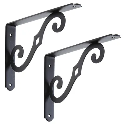 Produktbild von SOTECH Regalkonsole BLACKLINE II 200 x 140 mm schwarz (2 Stück)