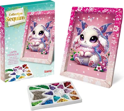 Productafbeelding van Sequins Betoverd Konijn - Werk om te Versieren - Vanaf 6 Jaar