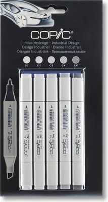 Zdjęcie produktu dla COPIC Classic dwustronny cienkopis i dłuto 5 szt., szary
