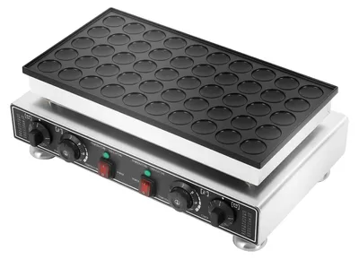 Productafbeelding van Elektrische muffinbakker, capaciteit voor 50 muffins, vermogen 1800W, temperatuurregeling van 50-300°C, roestvrij staal geschikt voor voedselcontact, antiaanbaklaag