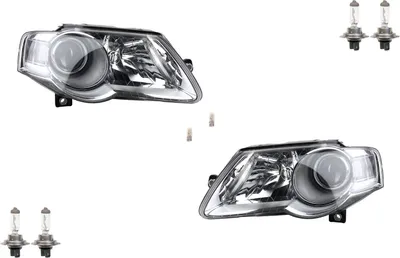 Produktbild von Johns, Scheinwerfer Halogen HSW passend für VW Passat 3C Satz mit Leuchtmitteln Satz LR 3C0941005J 3C0941005AA 3C0941005 3C0941005C 3C0941005M 3C09410