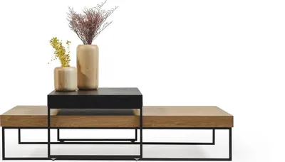 Produktbild von Loft Holz Couchtisch Tisch Beistelltisch Wohnzimmertisch Holz Tisch 160x60
