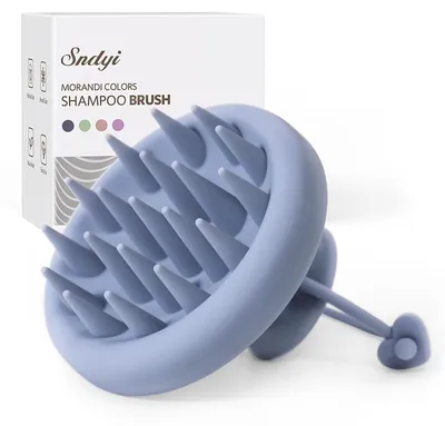 Obrázek produktu pro Silikonová masážní kartáč na pokožku hlavy pro šampon a masáž hlavy