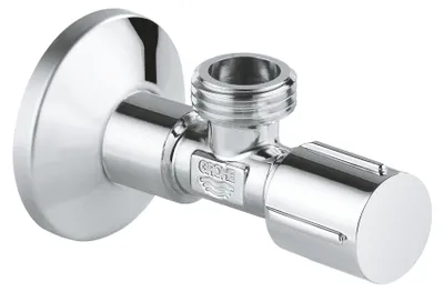 Produktbild von GROHE Eckventil, selbstdichtendes Anschlussgewinde (Abgang und Wandanschluss 1/2 Zoll, mit Schubrosette, wassergeschützte Spindelabsperrung, mit Fettk