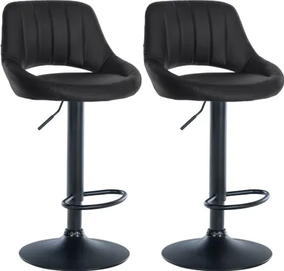 Produktbild von 2er Set Barhocker HLO-CP277 Kunstleder B  schwarz