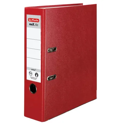 Zdjęcie produktu dla Herlitz 5480306, A4, Polipropylen (PP), Czerwony, Biały, 8 cm, 1 szt.