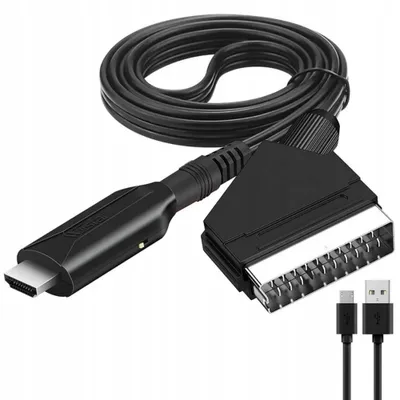 Produktbild von Kabel Adapter Konverter Von Hdmi Zu Euro / Scart 1080P Adapter Für Fernseher
