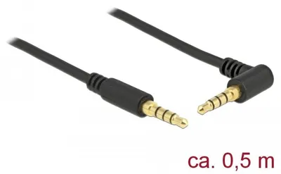 Produktbild von DeLOCK 85607, 3.5mm, Männlich, 3.5mm, Männlich, 0,5 m, Schwarz