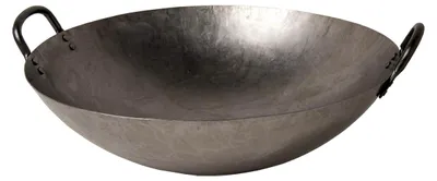 Produktbild von Eisen-Wok Ø 43 cm mit runder Boden, Doppelgriff