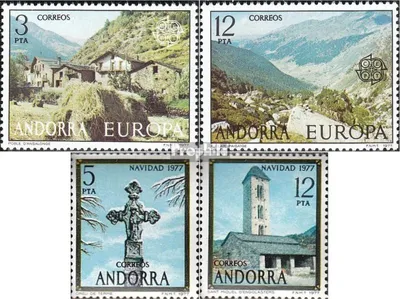 Produktbild von Briefmarken Andorra - Spanische Post 1977 Mi 107-108,109-110 (kompl.Ausg.) Jahrgang 1977 komplett postfrisch Europa