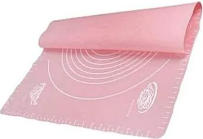 Produktbild von Extra große Silikon-Backmatte zum Backen von Gebäck mit Messungen Gebäck-Rollmatte, wiederverwendbare Antihaft-Silikon-Backmatte (pink)
