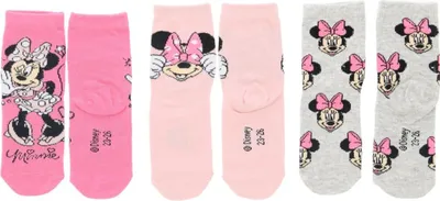Immagine prodotto di Minnie Mouse calzini sneaker 3-pack Calzini colorati per ragazze 27/30
