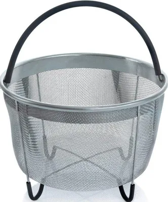 Produktbild von Famanu Dampfgarer 6Qt aus Edelstahl mit Griff für Schnellkochtöpfe - Gemüse dämpfen, Eier kochen