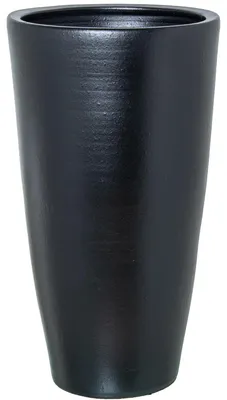 Image de Vase en céramique pour sol, noire, 40 x 40 x 72 cm