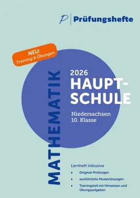 Produktbild von Prüfungsheft & Training - 2026 Mathematik Hauptschule 10. Klasse - Niedersachsen - Original-Prüfungen und Lösungen