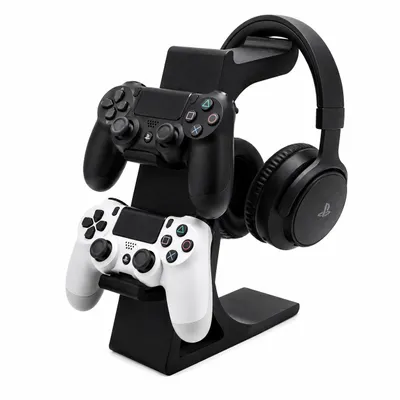 Produktbild von Halterung für Kopfhörer und Controller PS5 PS4 Xbox One Schwarz, KI-generiertes Bild