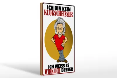 Produktbild von Holzschild Spruch 20x30cm ich bin kein Klugscheisser