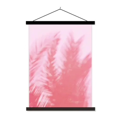 Produktbild von MuchoWow® Textilposter Pflanzen - Blätter - Rosa 40x53 cm mit schwarzem Rahmen - Abbildung