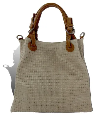 Produktbild von Toscanto Tasche taupe, beige Handtasche, Umhängetasche groß 31x28x16cm D2OTT164HI