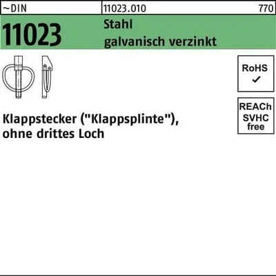 Productafbeelding van DIN 11023 stekkerconnector, 10 x 42 mm, staal, verzinkt