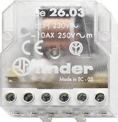 Produktbild von Finder 260380240000 - Stromstoßschalter Box - 1NO+1NC - 24VAC 10A - IP20