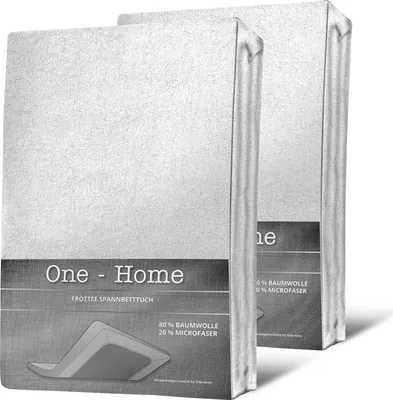 Produktbild von 2er Pack Spannbettlaken FROTTEE 180x200 cm - 200x200 cm weiß Spannbetttuch Set