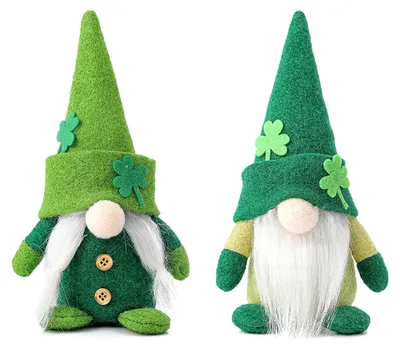 2er-Set St. Patrick's Day Kabouters, grün, 22 cm, Plüsch