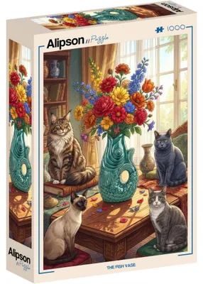 Immagine prodotto di ALIPSON, puzzle "Gatti e fiori", 1000 pezzi