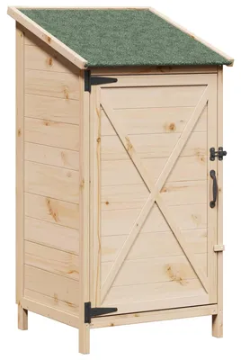 Produktbild von vidaXL Garten Shed Natur 59,5 x 56 x 113,5 cm Holzwerkstoff