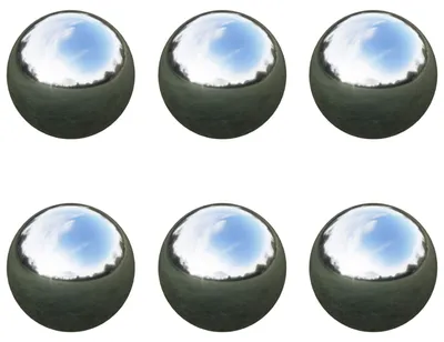 Productafbeelding van vidaXL Spiegelbollen, 6 stuks, Ø 7,5 cm, zilverkleurig, roestvrij staal, model 201