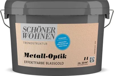 Produktbild von Trendstruktur Metall-Optik glänzend blassgold 1L
