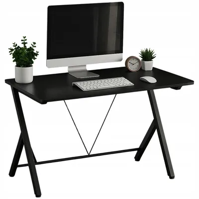 Zdjęcie produktu dla Biurko komputerowe loft nowoczesne czarne carbon 100 cm