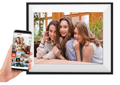 Produktbild von XORO Digitaler Bilderrahmen 10.1" WLAN Touch Schwarz/Weiß - Digitaler Foto-Rahmen - 25,7 cm