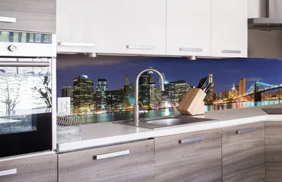 Produktbild von Küchenrückwand Folie selbstklebend MANHATTAN 260 x 60 cm - Klebefolie - Dekofolie - Spritzschutz für Küche -