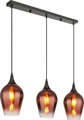 Produktbild von Globo Lighting Hängeleuchte Metall schwarz-chrom, 3x E27