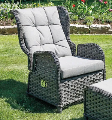 Produktbild von Gartensessel Relaxsessel COMFORT Polygeflecht ohne Hocker