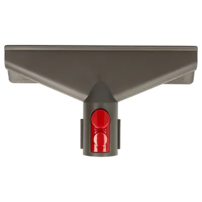 A vacuum cleaner attachment with red buttons on a white background.