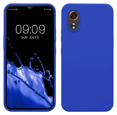 Produktbild von kwmobile Handyhülle für Samsung Galaxy Xcover7 Hülle - Case Silikon - Kabelloses Laden - Schutzhülle Cover in Baltik Blau