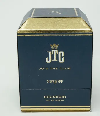 A close-up view of a perfume box.