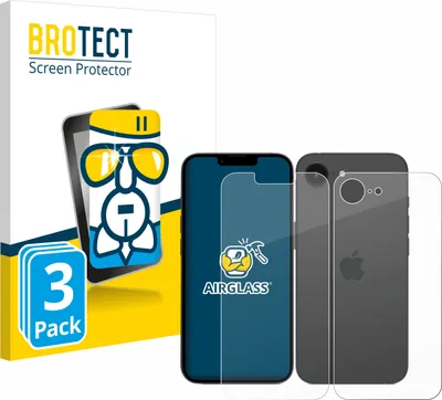 Produktbild von 3x BROTECT Schutzglas für Apple iPhone 16e / 17e Schutzfolie Panzer Folie Glas Display Schutz klar