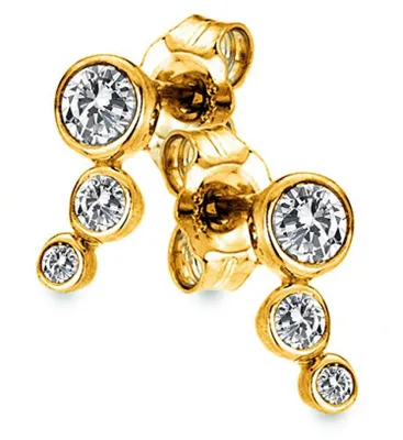 Produktbild von Vergoldete Ohrringe mit Diamanten Edelstein DE833