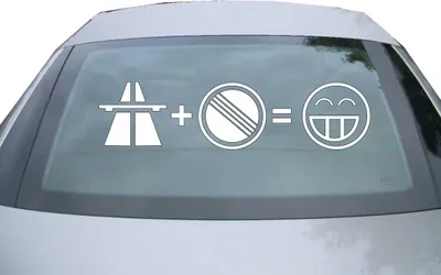 Produktbild von Indigos UG - Aufkleber Heckscheibe & Motorklappe DE2029 - weiß - 600x150 mm - Autobahn Freak - Auto Scheiben Fenster Heckklappe Tuning Racing JDM - Die cut