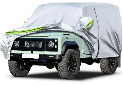 Produktbild von Autoabdeckung Wasserdicht für Land Rover Defender 90 1990-2016, Allwetter Schutzhülle Silber